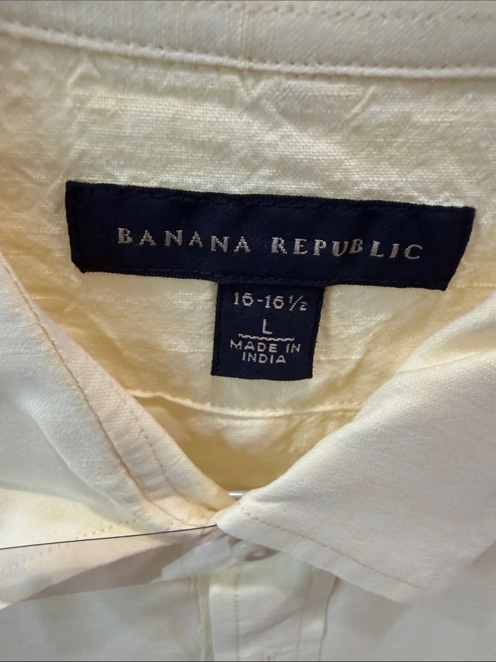 Banana Republic Pale Yellow Button-Down Shirt